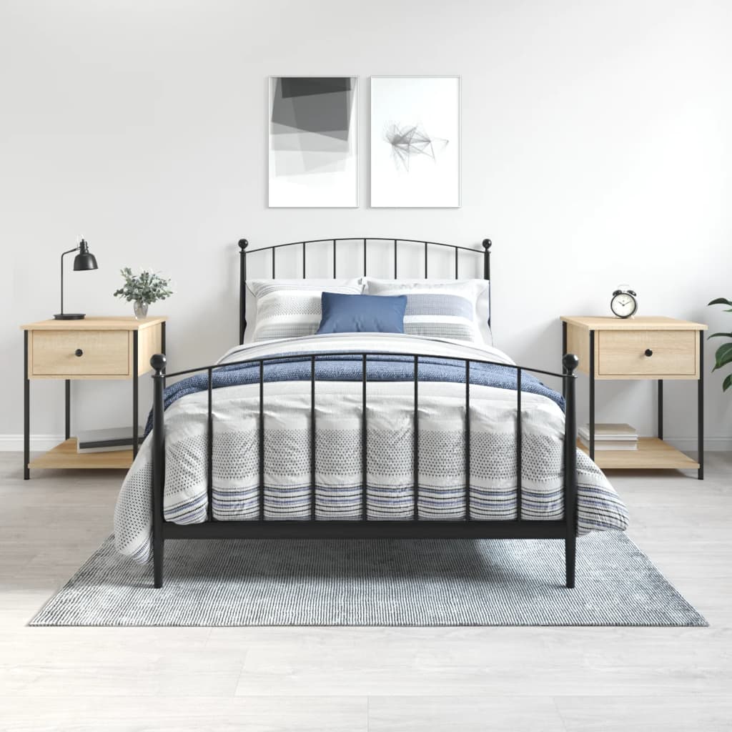 Bedside tables, 2 pcs., Sonoma oak, 44x45x58cm, wood