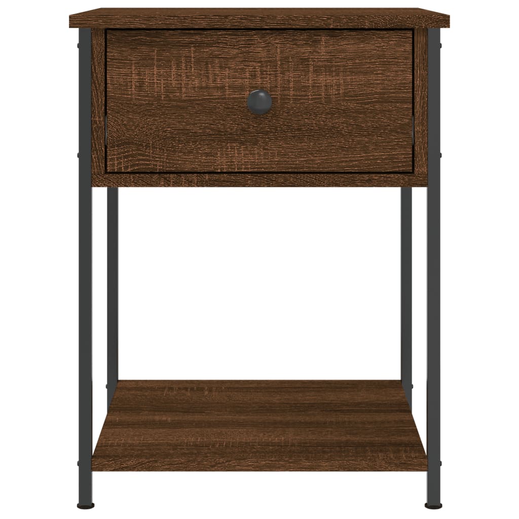 Nightstand, brown oak, 44x45x58cm, engineered wood