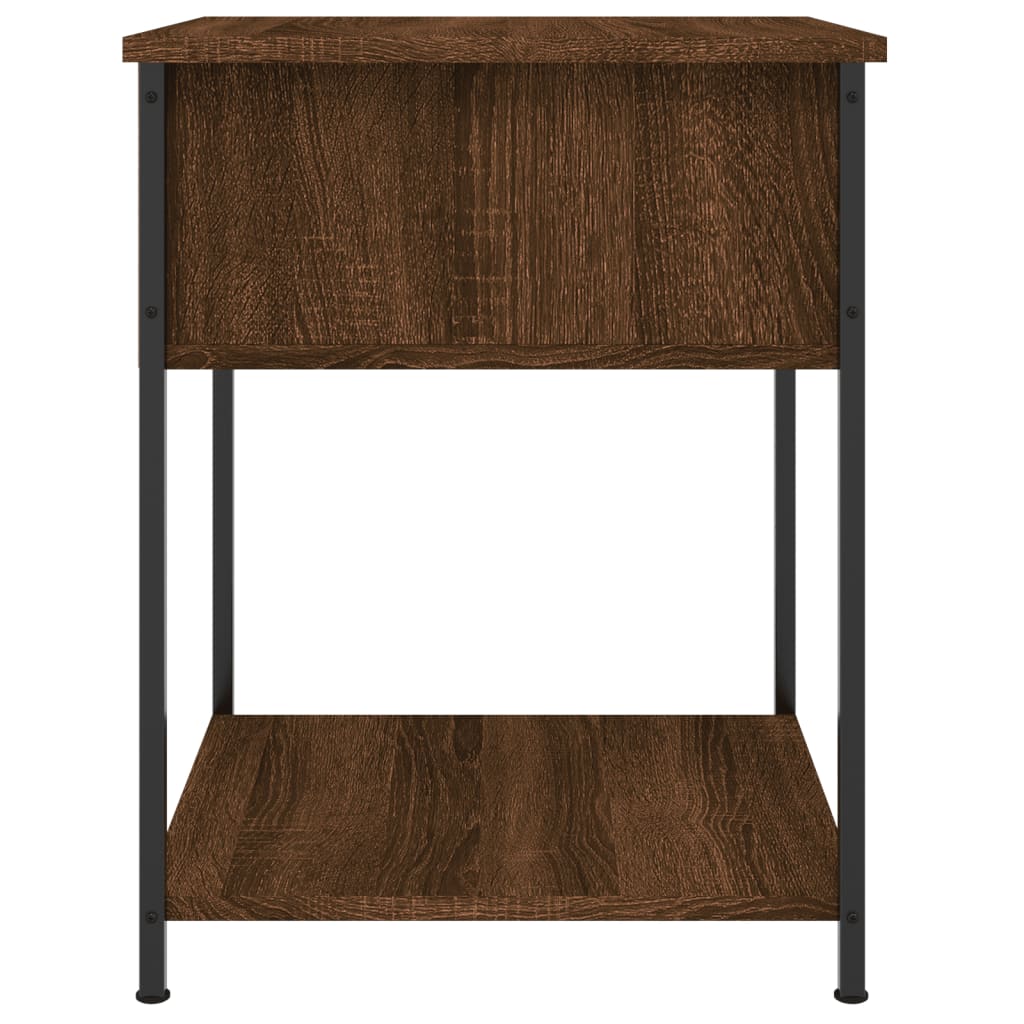 Nightstand, brown oak, 44x45x58cm, engineered wood