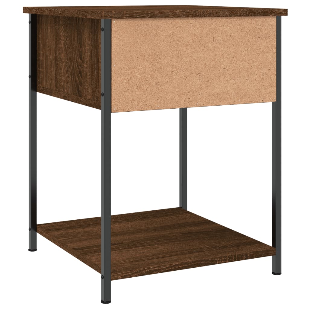 Nightstand, brown oak, 44x45x58cm, engineered wood