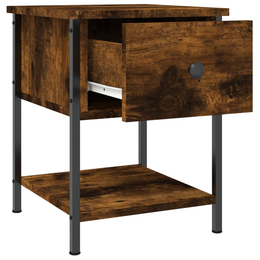 Bedside tables, 2 pcs., smoky, 34x35.5x45cm, wood