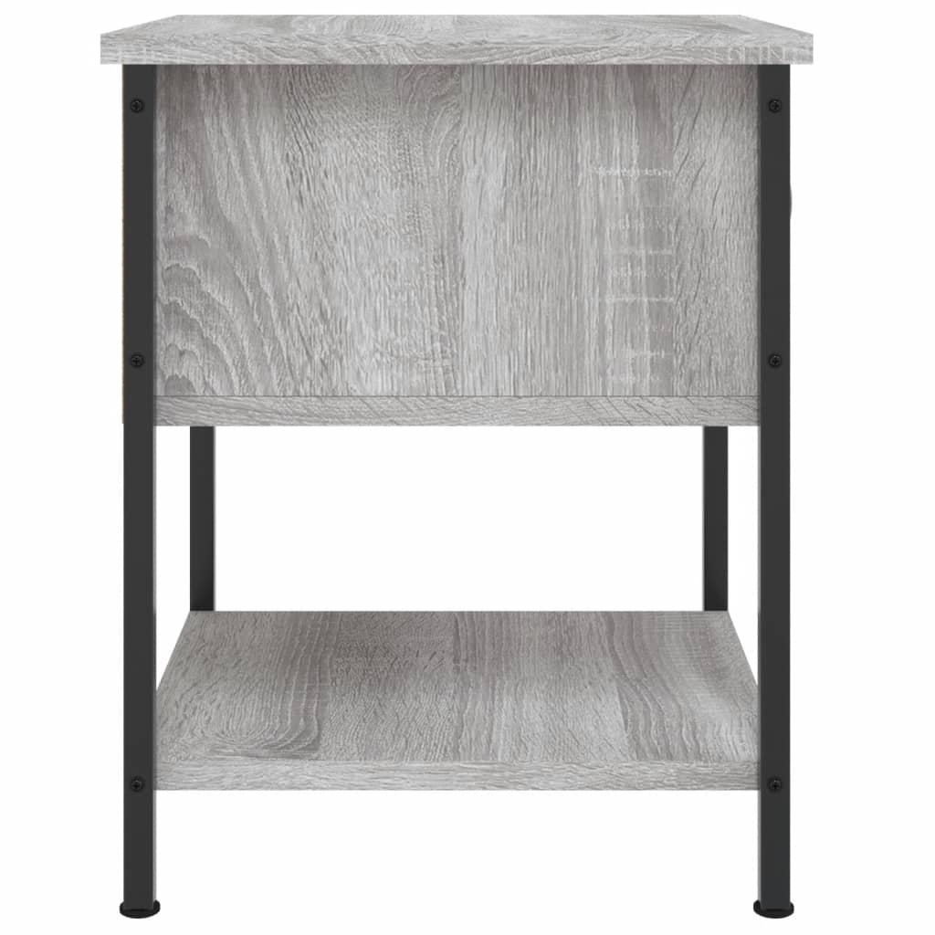 Bedside tables, 2 pcs, grey oak, 34x35.5x45cm, wood
