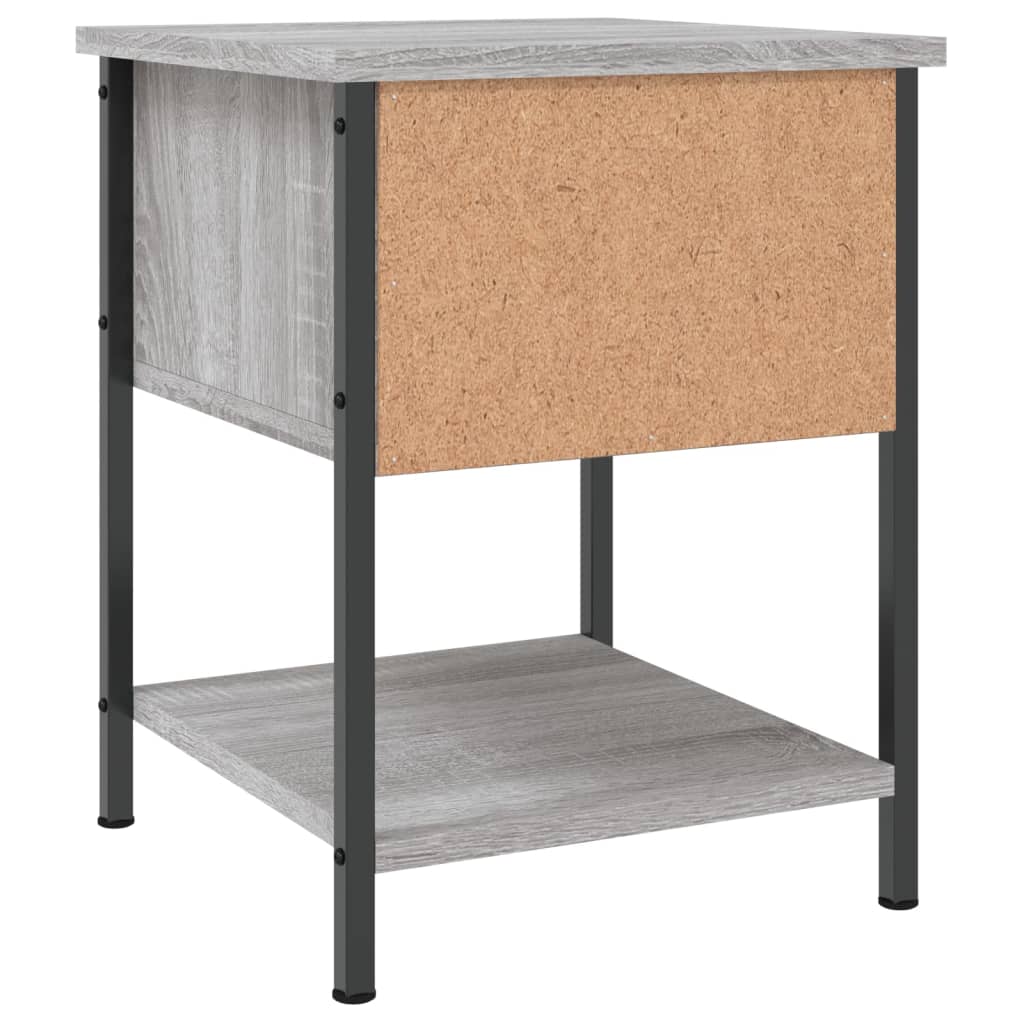 Bedside tables, 2 pcs, grey oak, 34x35.5x45cm, wood