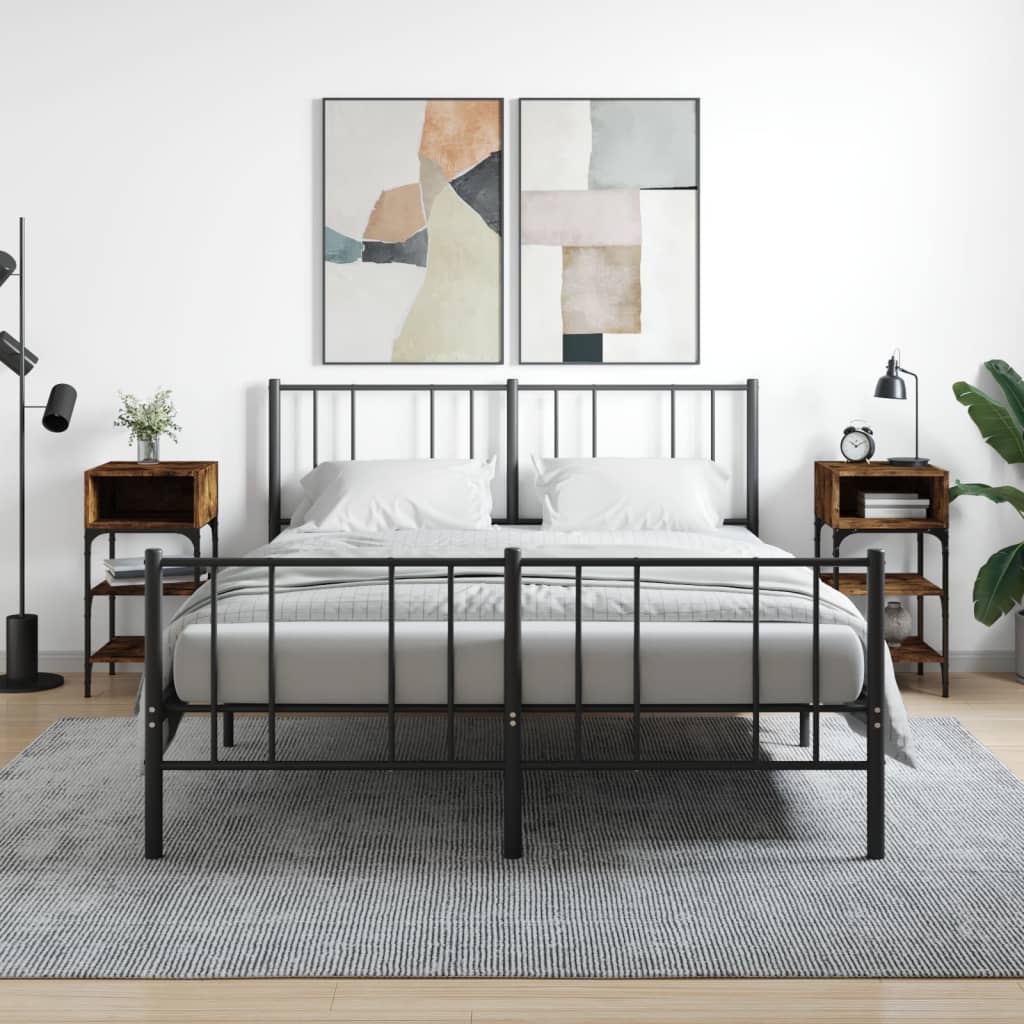 Nightstands, 2 pcs., smoky, 35x34.5x70cm, wood