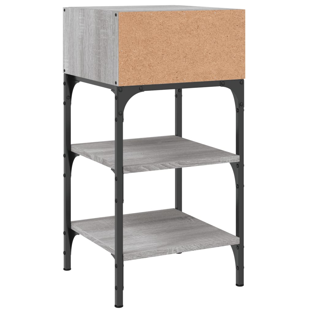 Nightstands, 2 pcs., grey oak, 35x34.5x70cm, wood