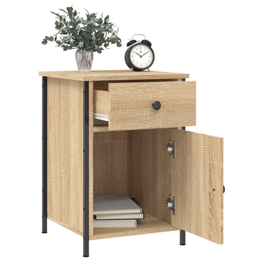 Bedside tables, 2 pcs., oak, 40x42x60cm, treated wood