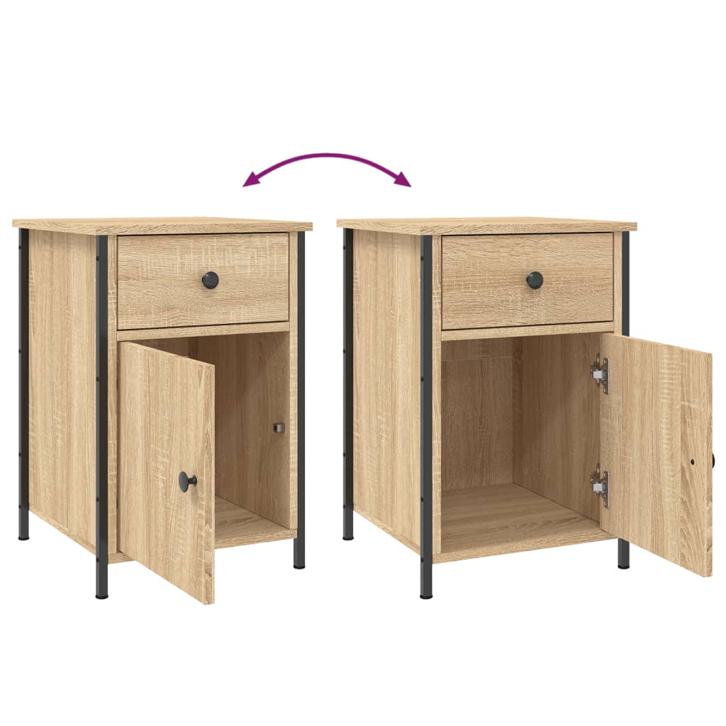 Bedside tables, 2 pcs., oak, 40x42x60cm, treated wood