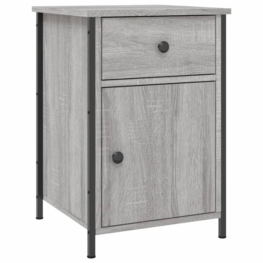 Bedside tables, 2 pcs., grey oak, 40x42x60cm, wood