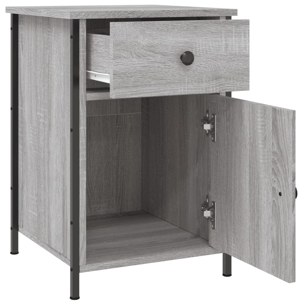 Bedside tables, 2 pcs., grey oak, 40x42x60cm, wood