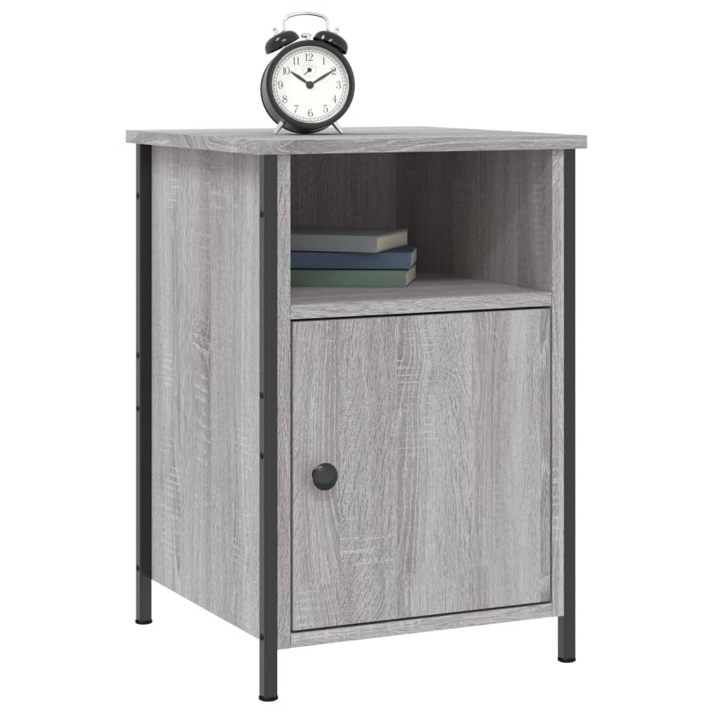 Bedside tables, 2 pcs., grey oak, 40x42x60cm, wood