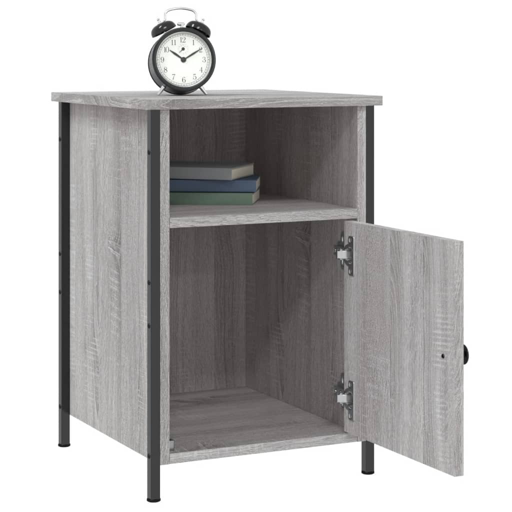 Bedside tables, 2 pcs., grey oak, 40x42x60cm, wood