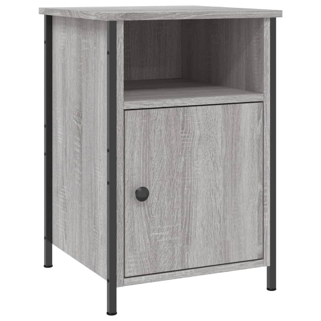Bedside tables, 2 pcs., grey oak, 40x42x60cm, wood