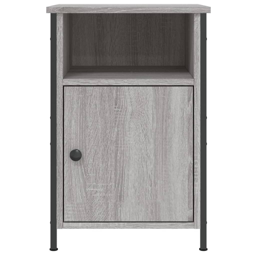 Bedside tables, 2 pcs., grey oak, 40x42x60cm, wood