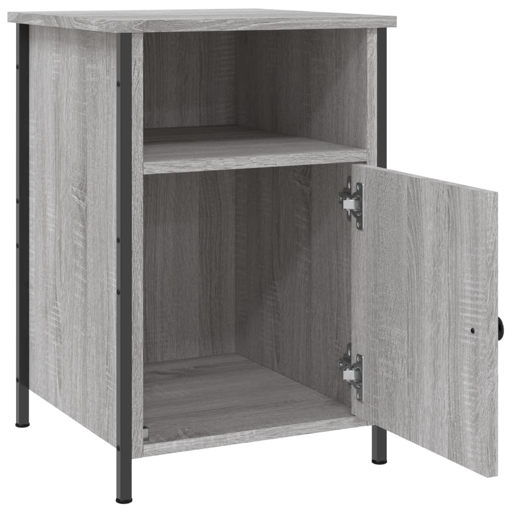 Bedside tables, 2 pcs., grey oak, 40x42x60cm, wood
