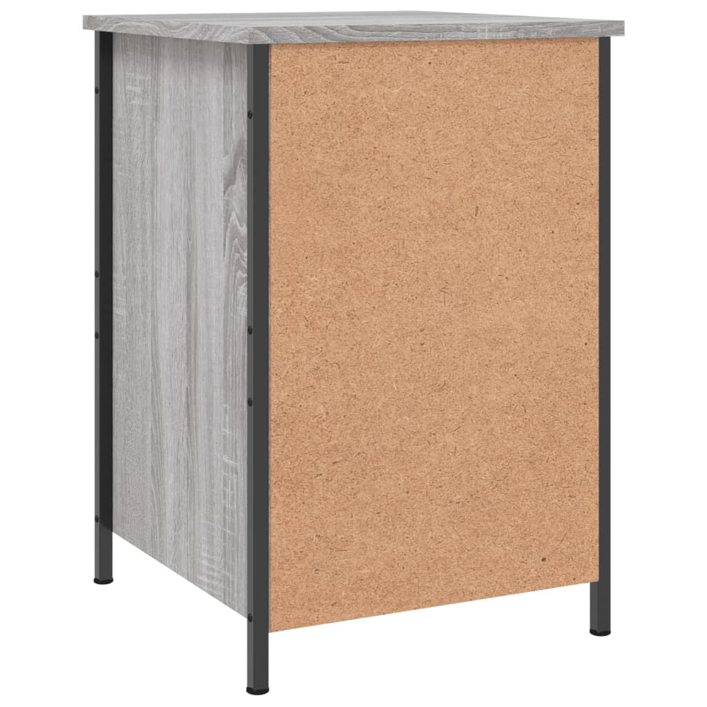Bedside tables, 2 pcs., grey oak, 40x42x60cm, wood