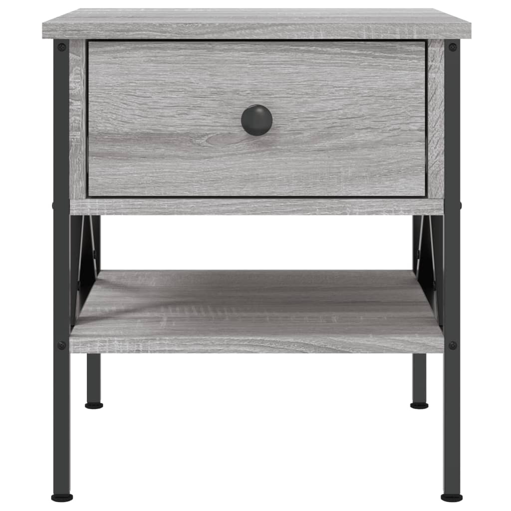 Bedside tables, 2 pcs, grey oak, 40x42x45cm, wood
