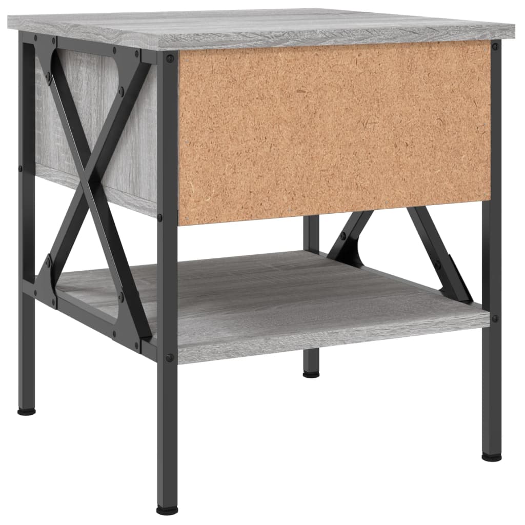 Bedside tables, 2 pcs, grey oak, 40x42x45cm, wood