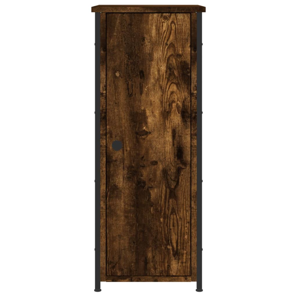 Bedside table, smoked oak, 32x42x80cm, treated wood