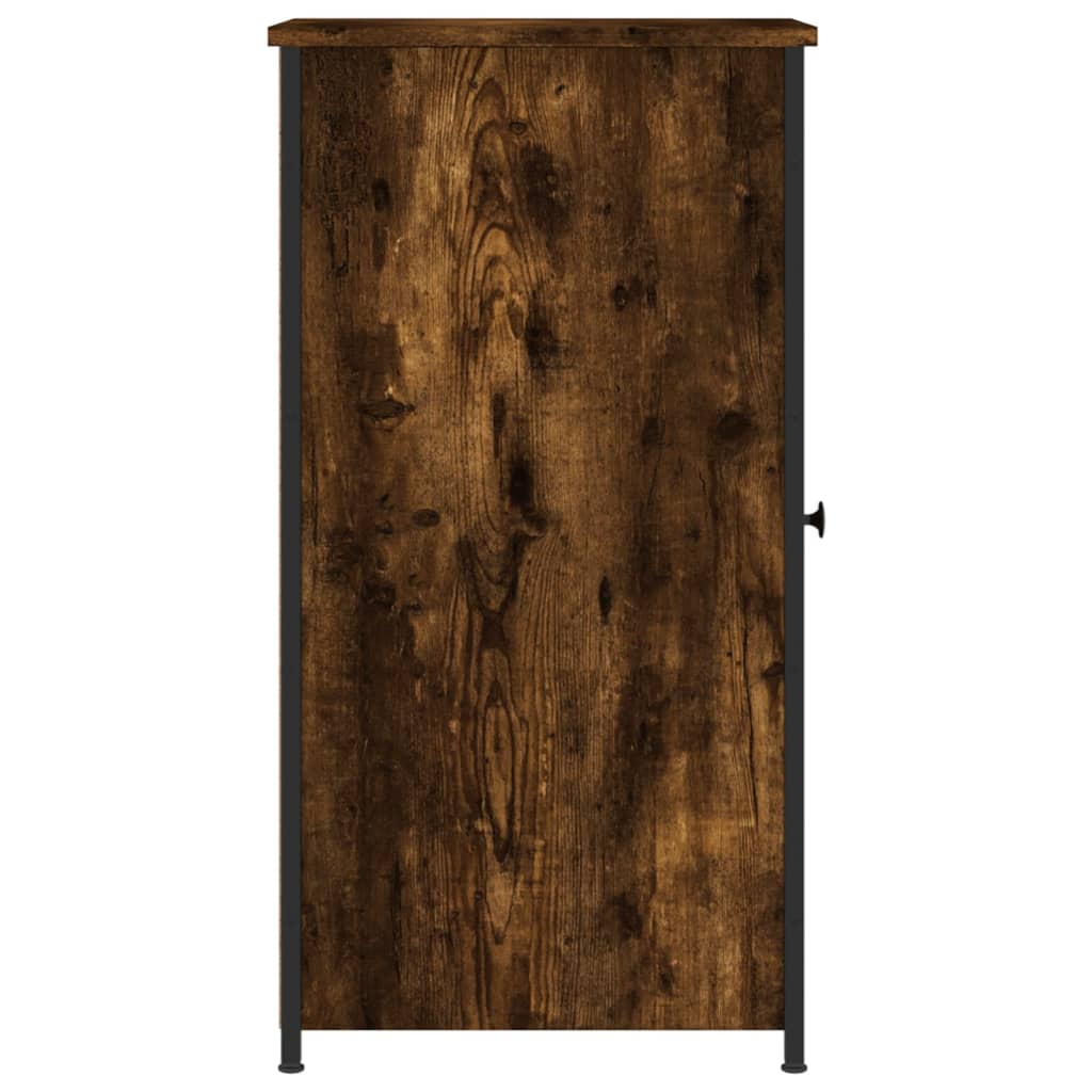 Bedside table, smoked oak, 32x42x80cm, treated wood