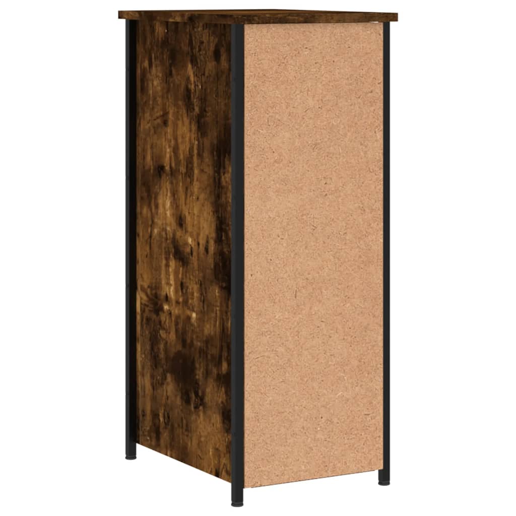 Bedside table, smoked oak, 32x42x80cm, treated wood
