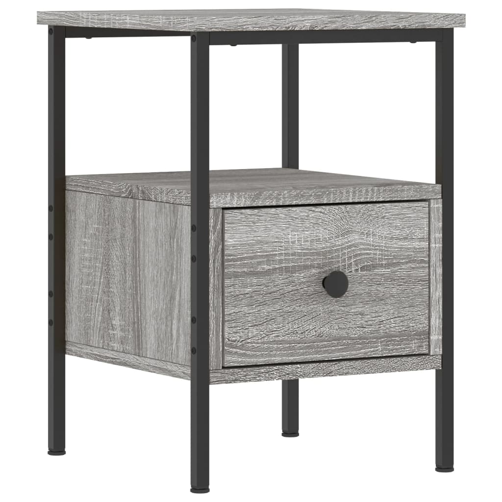 Bedside cabinet, grey oak, 34x36x50cm, engineered wood