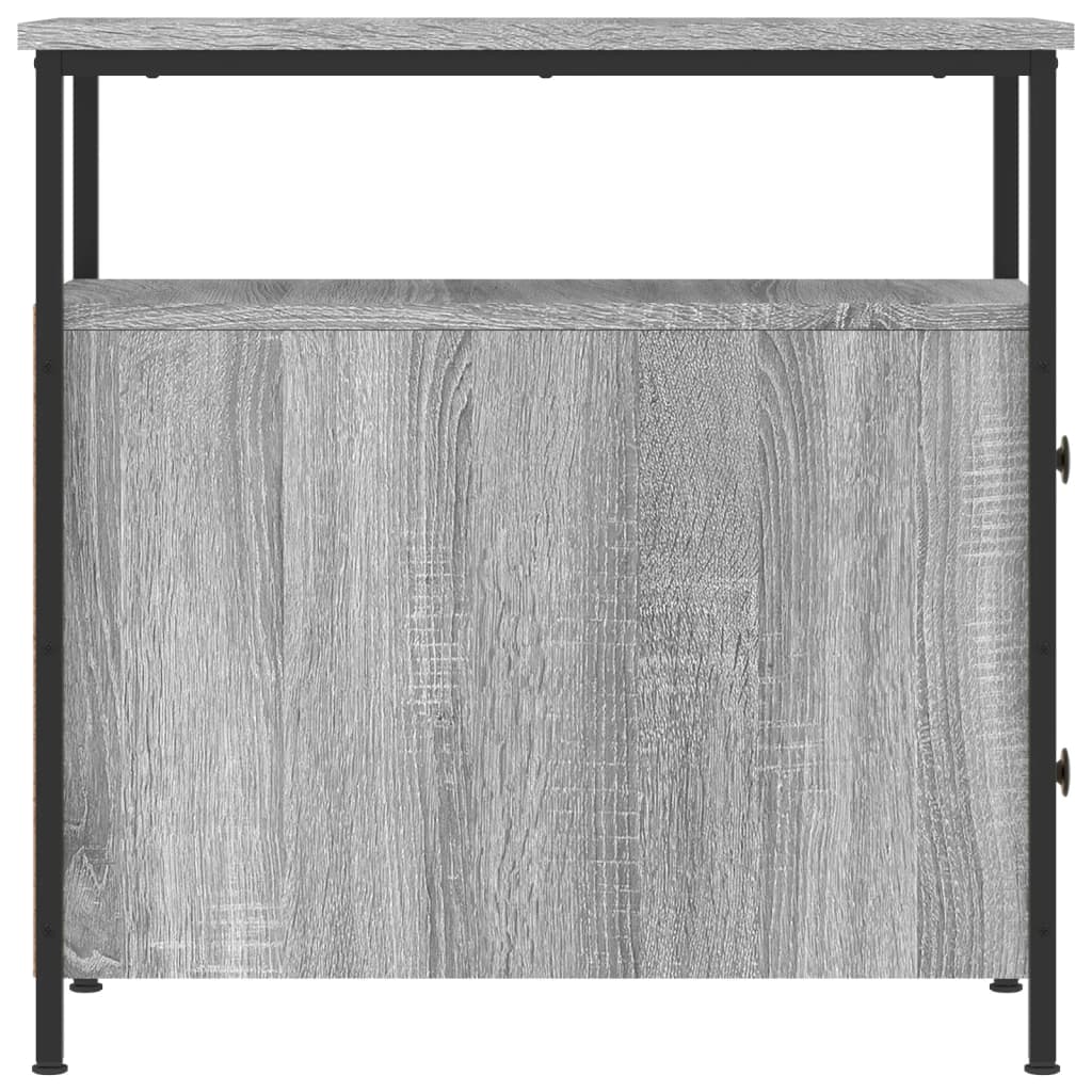 Bedside tables, 2 pcs., grey oak, 30x60x60cm, wood