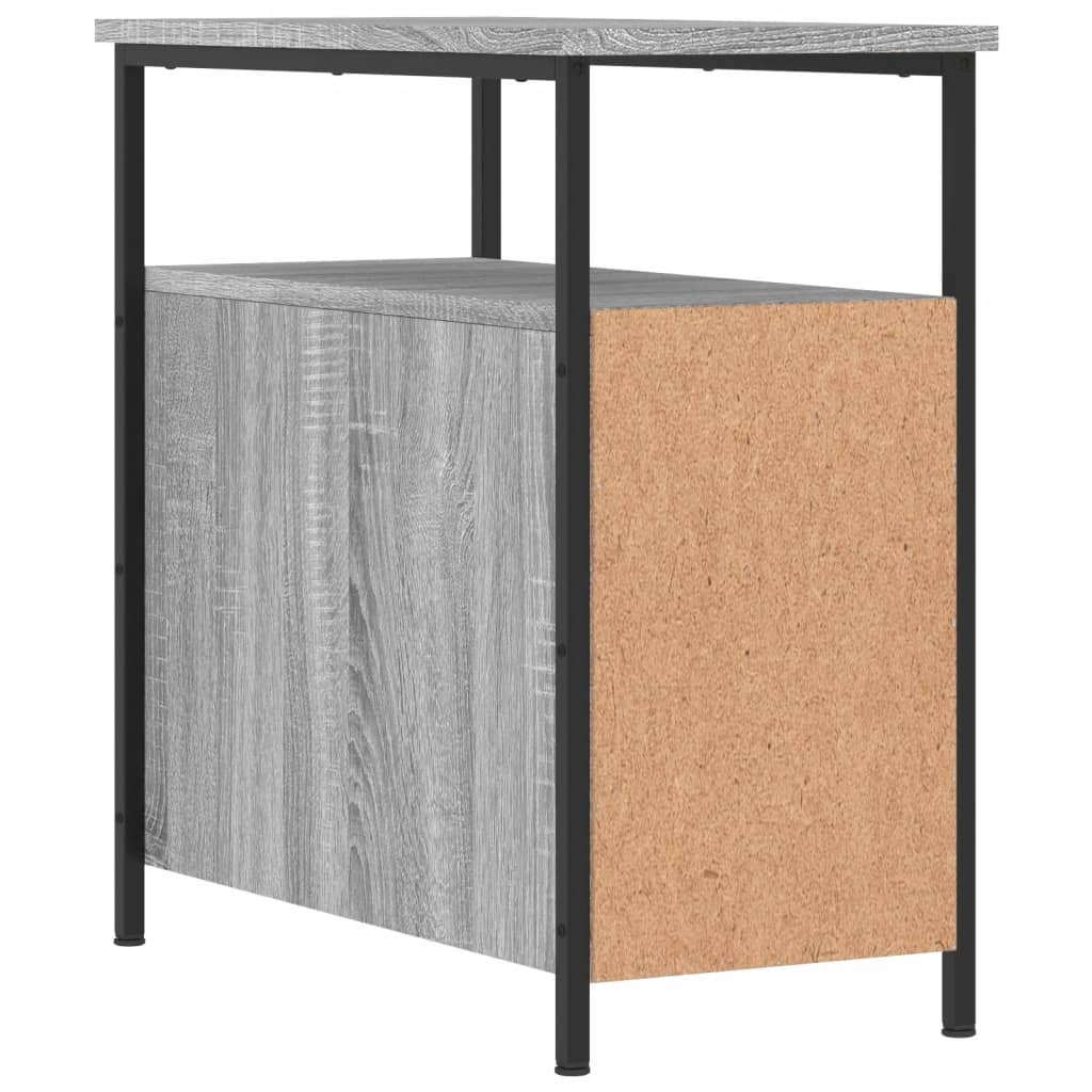Bedside tables, 2 pcs., grey oak, 30x60x60cm, wood