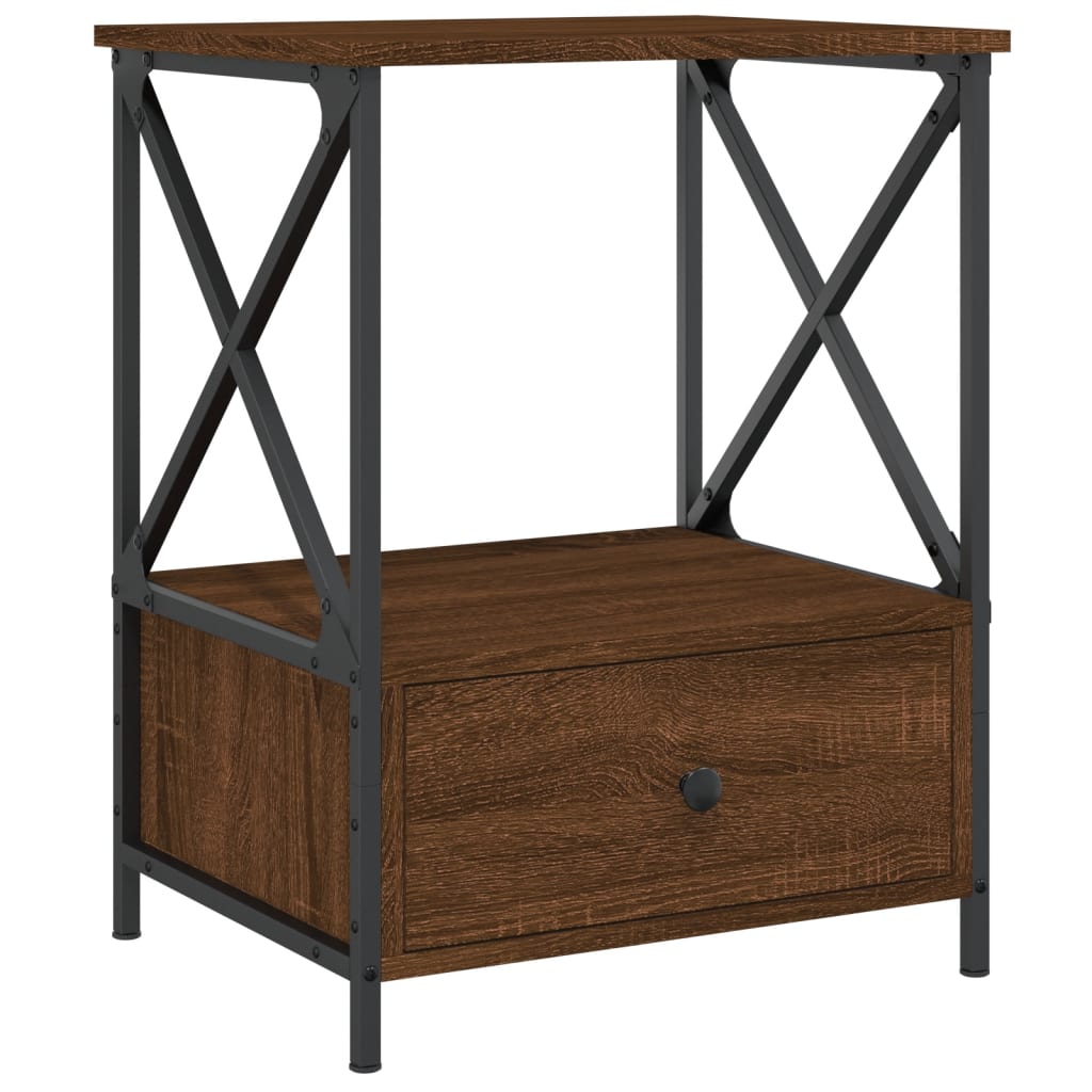 Bedside tables, 2 pcs, brown oak, 50x41x65cm, wood