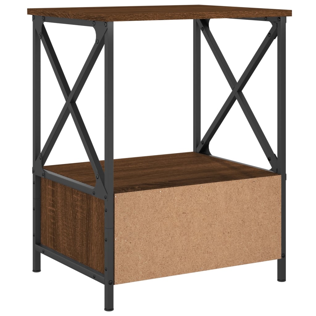 Bedside tables, 2 pcs, brown oak, 50x41x65cm, wood