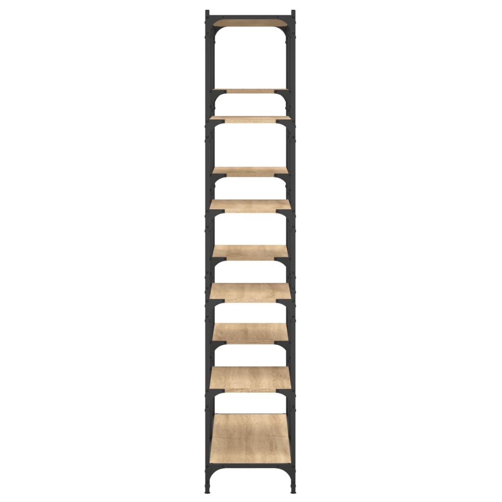 Grāmatu plaukts, ozols, 100x32x170cm, apstrādāta koksne/dzelzs