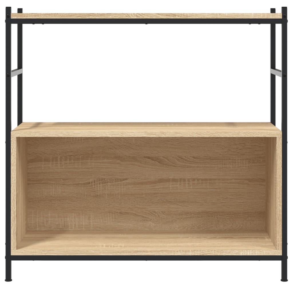 Grāmatu plaukts, ozola, 80x30x78,5cm, apstrādāta koksne/dzelzs