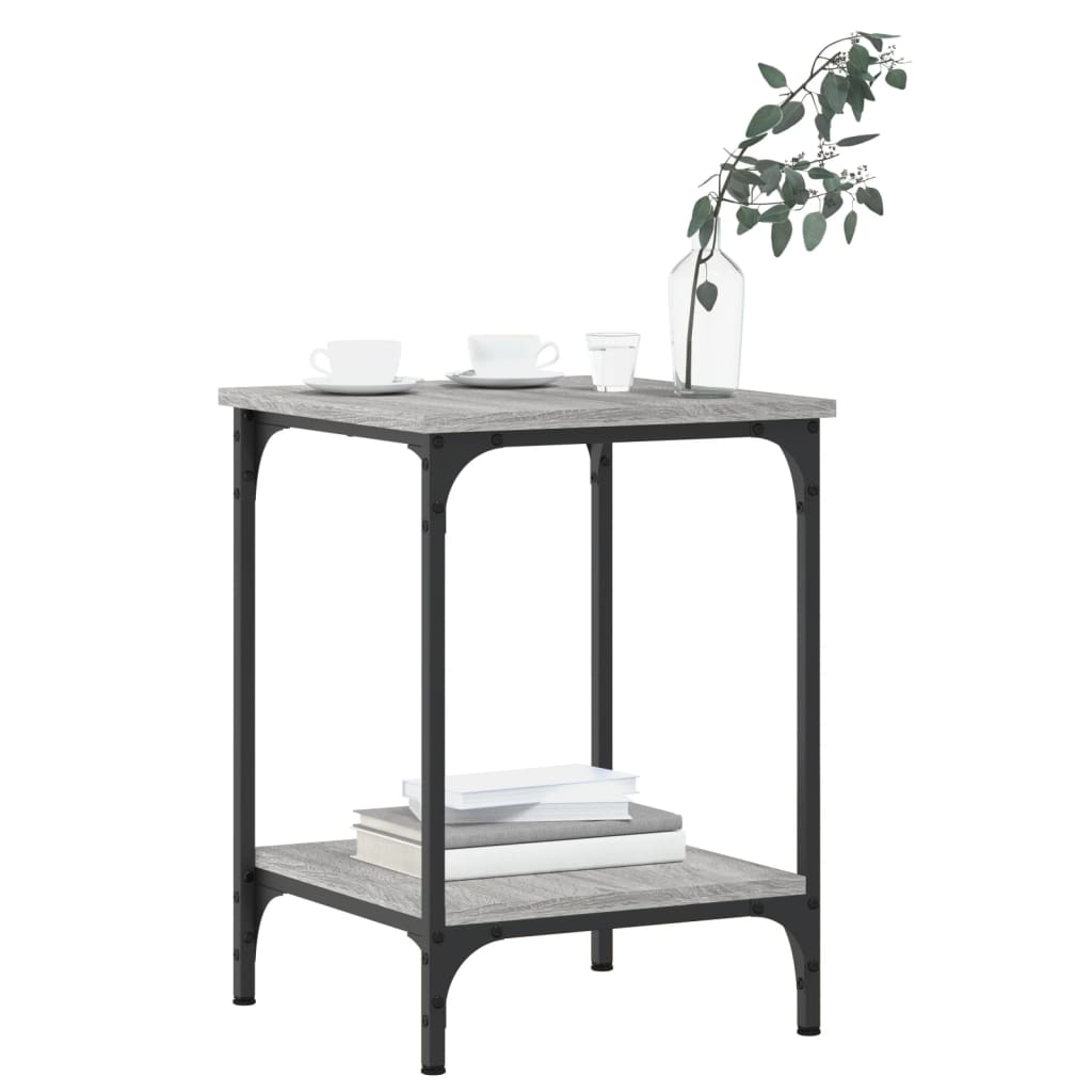 Coffee table, grey oak, 40x40x55cm, engineered wood