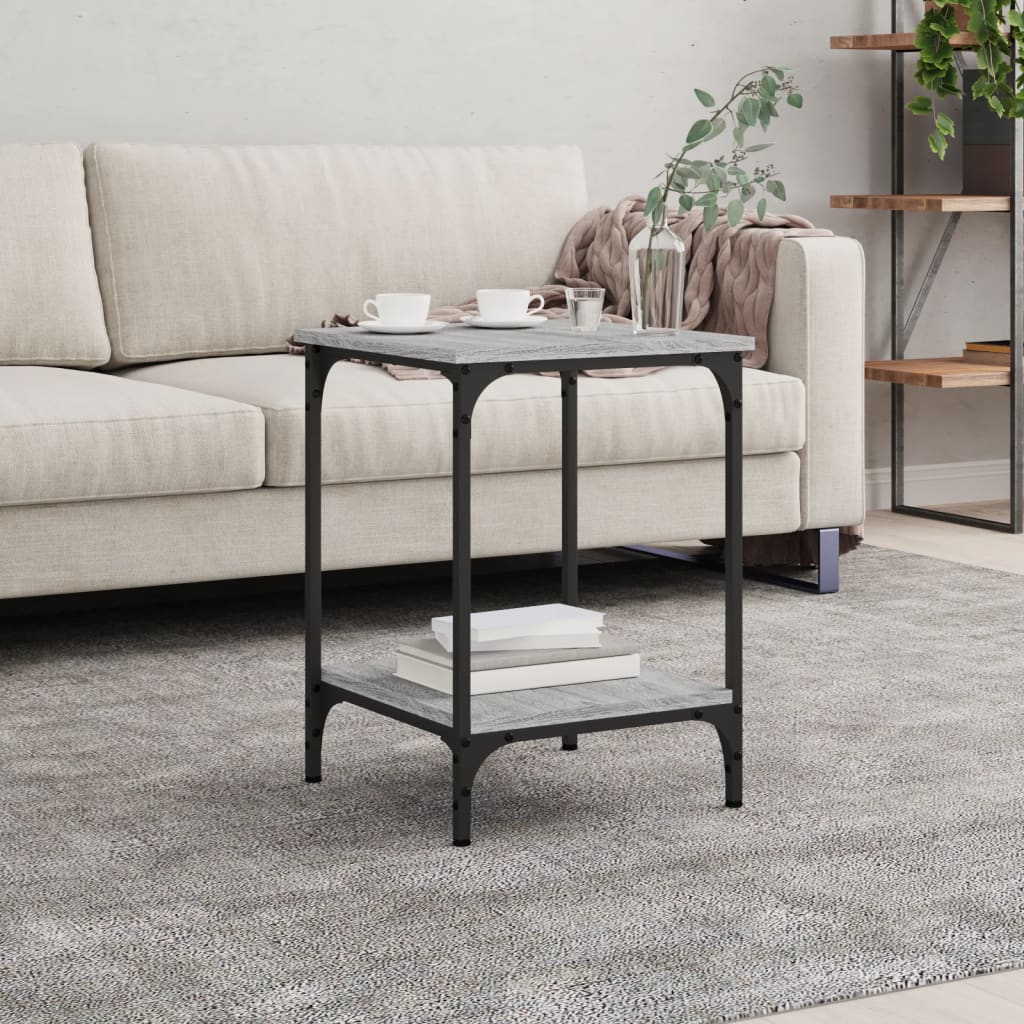 Coffee table, grey oak, 40x40x55cm, engineered wood