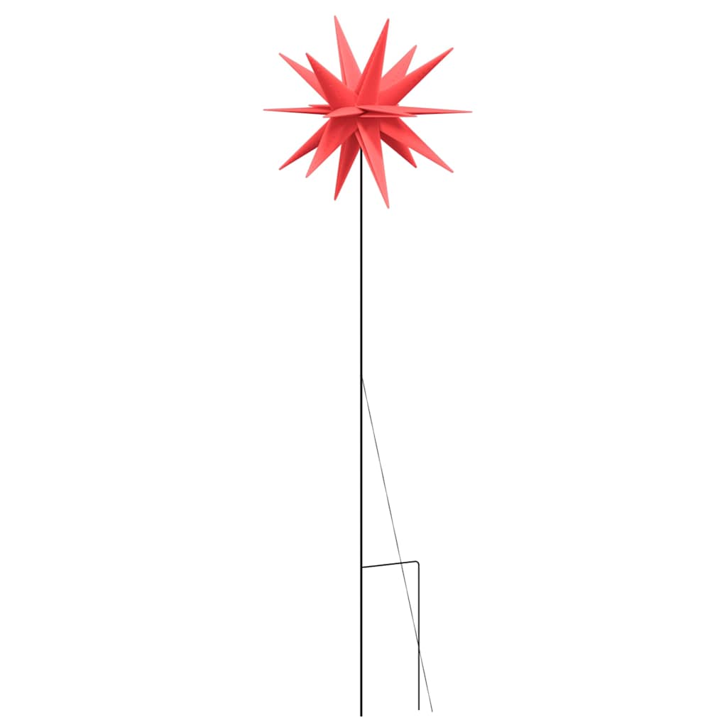 Christmas spike lights / LED, 3 pcs, red, 57 cm