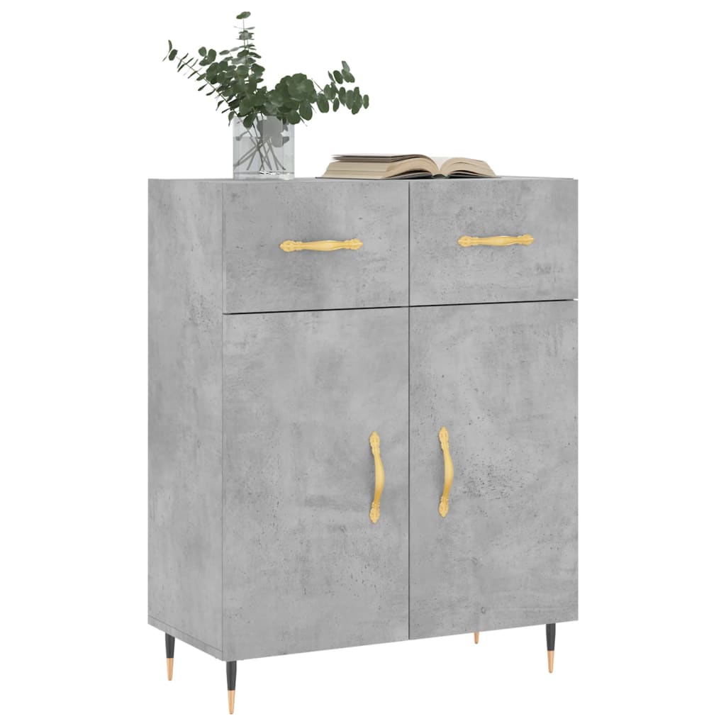 Sideboard, concrete gray, 69.5x34x90cm, engineered wood