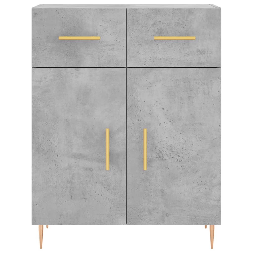 Sānu skapītis, betona pelēks, 69,5x34x90cm, apstrādāta koksne