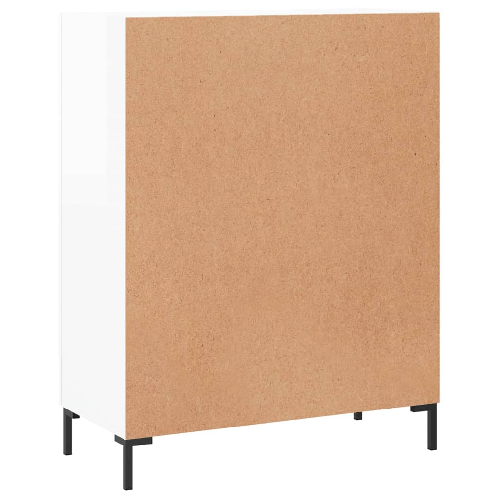 Sideboard, white, 69.5x34x90cm, engineered wood, high gloss