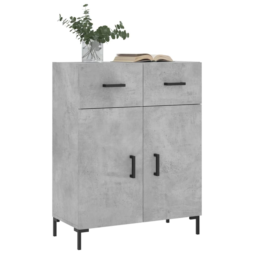 Sideboard, concrete gray, 69.5x34x90cm, engineered wood