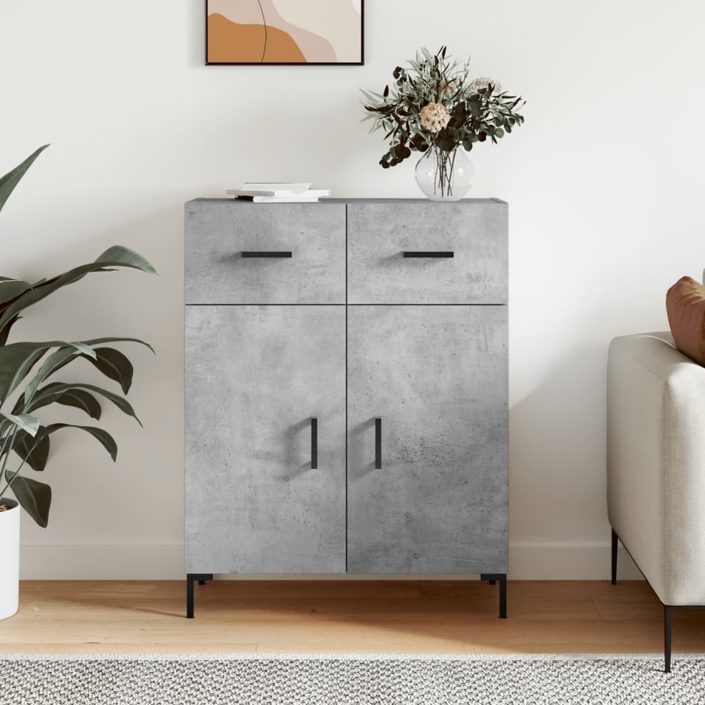 Sideboard, concrete gray, 69.5x34x90cm, engineered wood