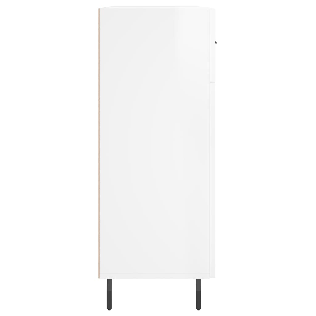 Sideboard, white, 69.5x34x90cm, engineered wood, high gloss