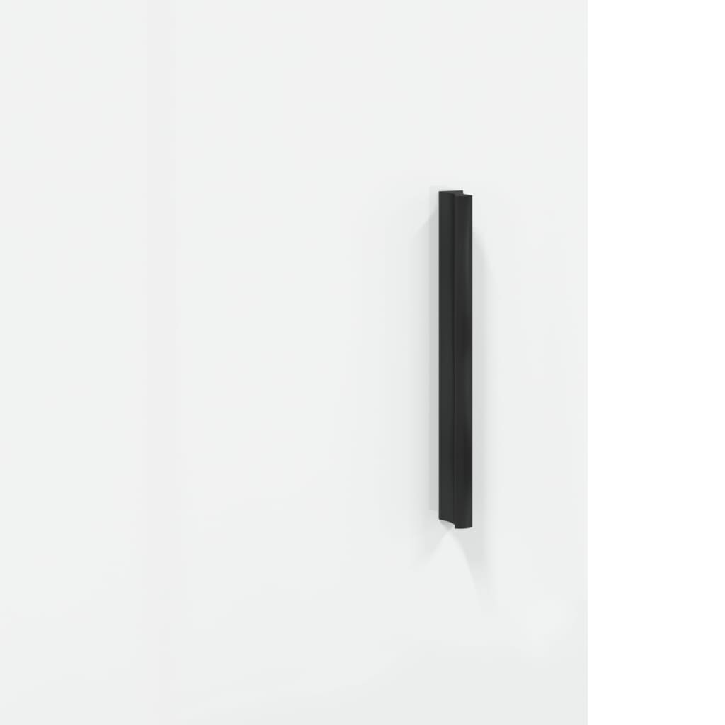 Sideboard, white, 69.5x34x90cm, engineered wood, high gloss
