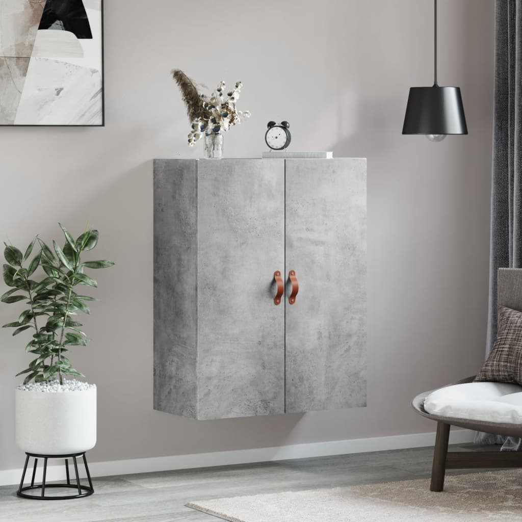 Wall-mounted cabinet, concrete gray, 69.5x34x90cm