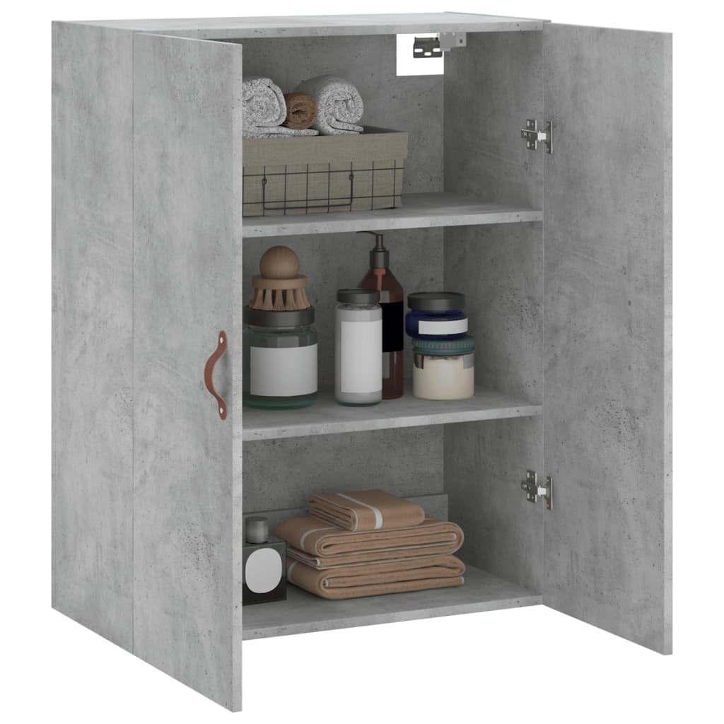 Wall-mounted cabinet, concrete gray, 69.5x34x90cm