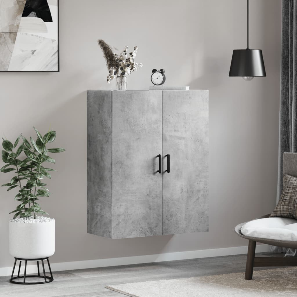 Wall-mounted cabinet, concrete gray, 69.5x34x90cm