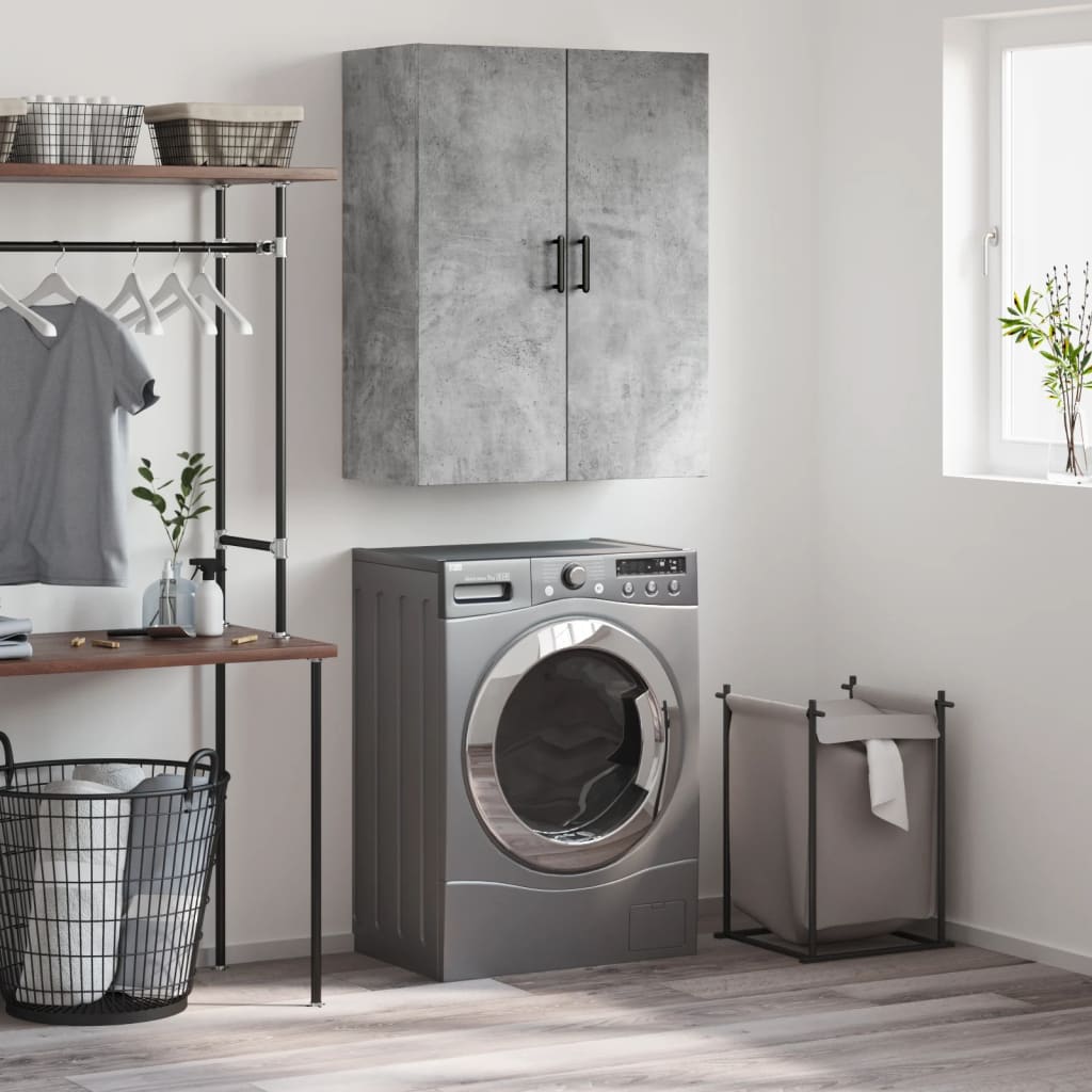 Wall-mounted cabinet, concrete gray, 69.5x34x90cm
