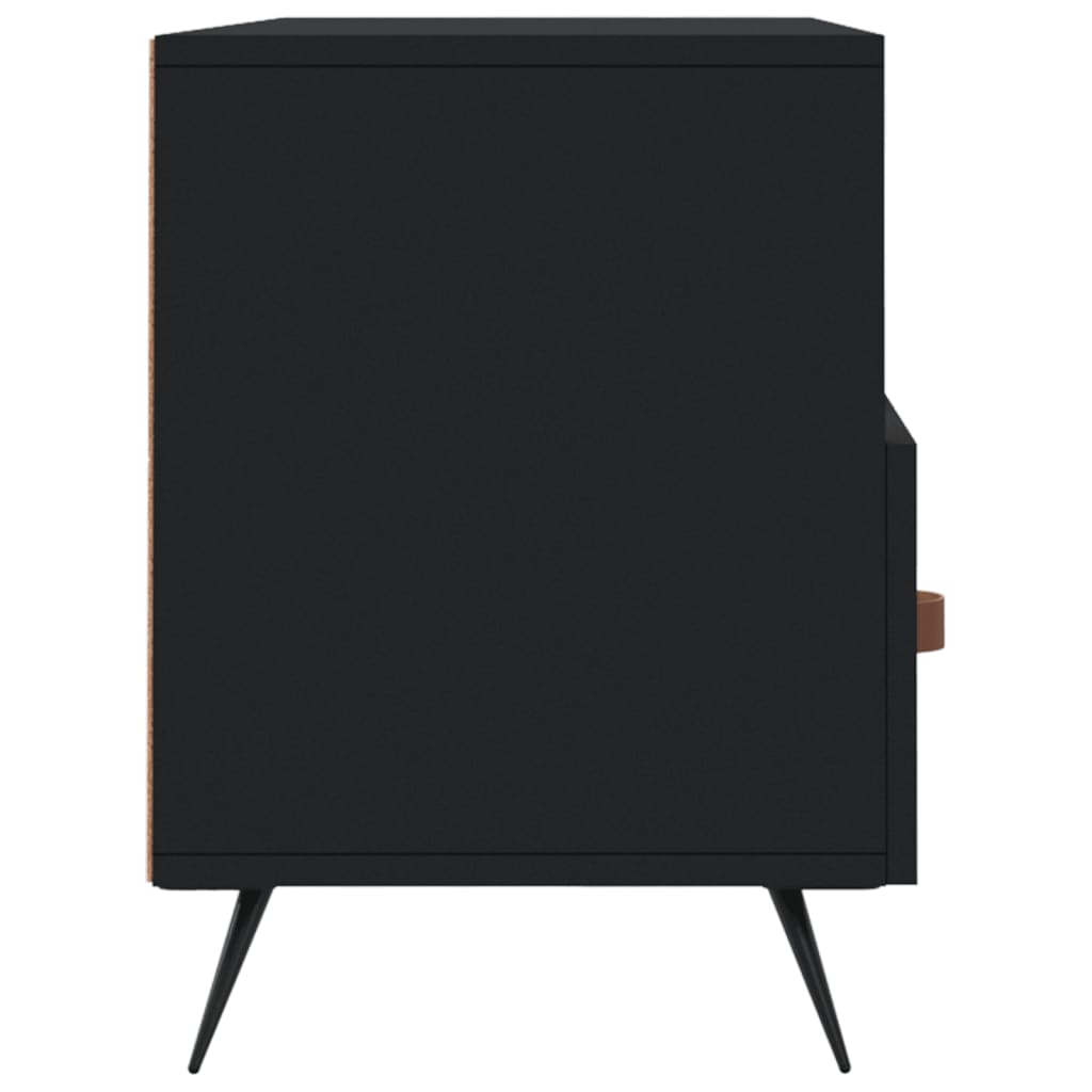TV cabinet, black, 102x36x50cm, engineered wood