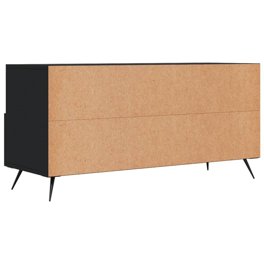 TV cabinet, black, 102x36x50cm, engineered wood
