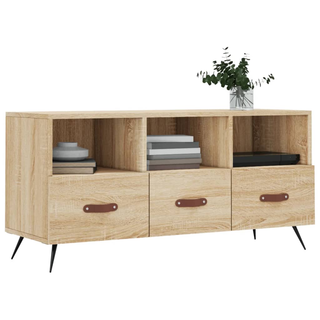 TV cabinet, oak, 102x36x50cm, treated wood