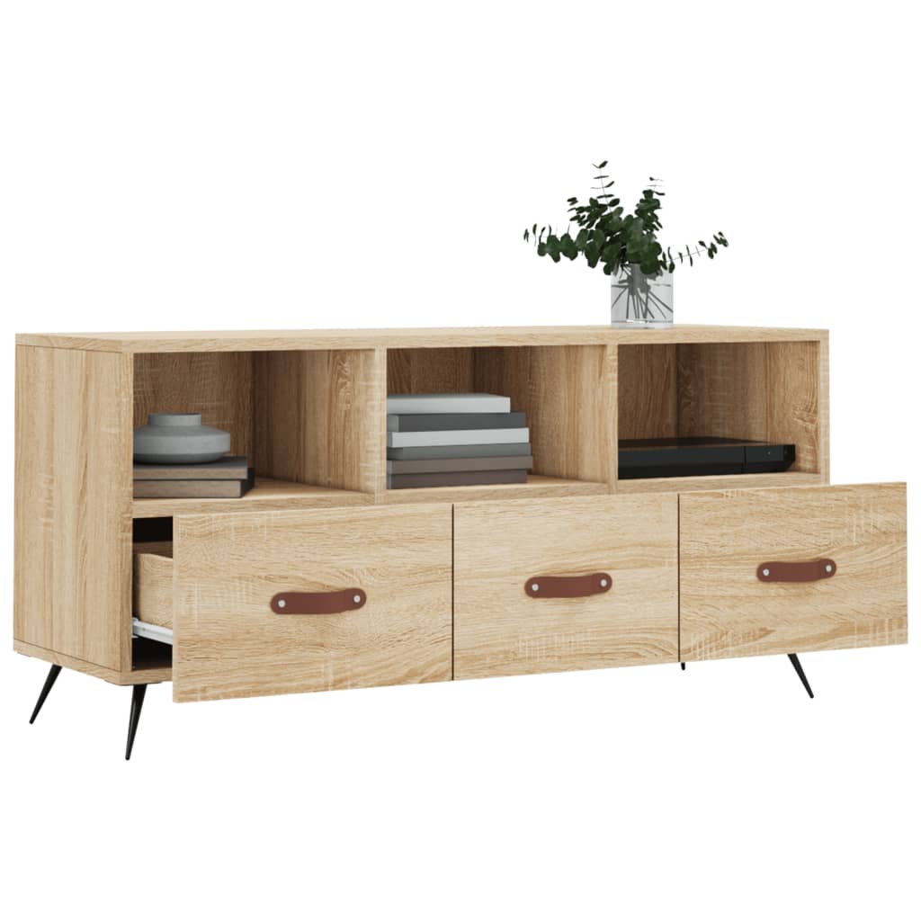 TV cabinet, oak, 102x36x50cm, treated wood