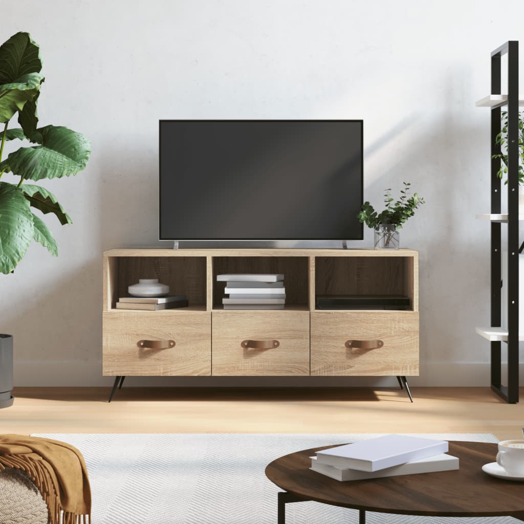 TV cabinet, oak, 102x36x50cm, treated wood